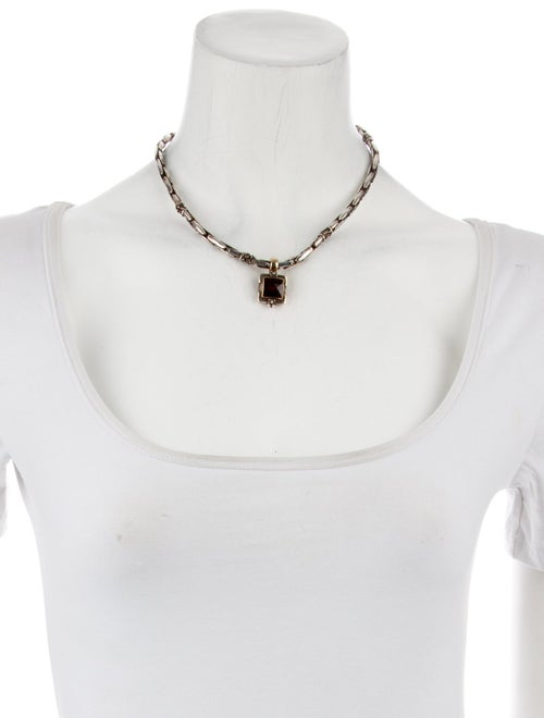 Michael Dawkins Garnet Pendant Necklace