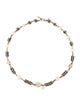 Michael Dawkins Pearl & Rutilated Quartz Chain Necklace