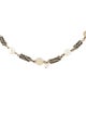 Michael Dawkins Pearl & Rutilated Quartz Chain Necklace