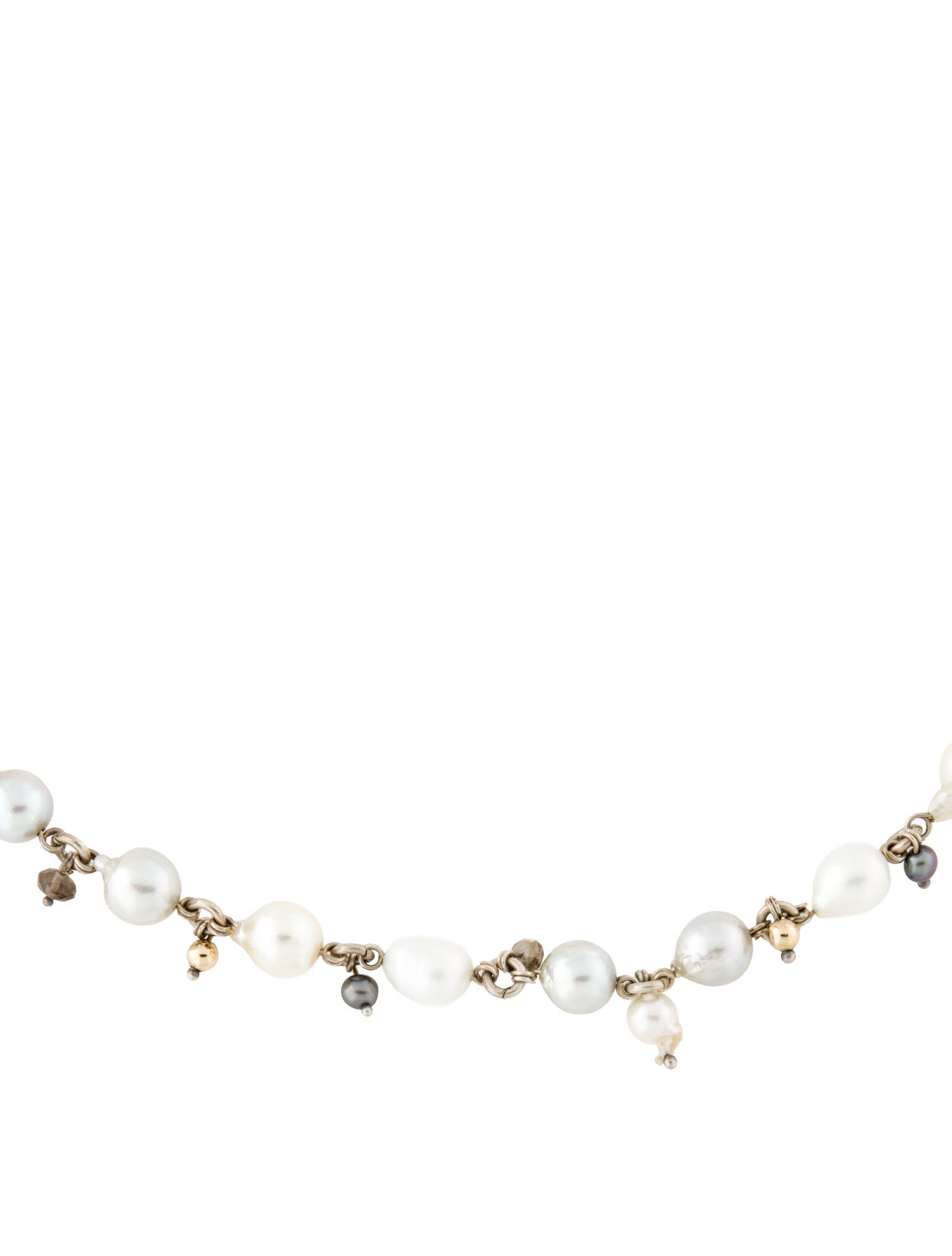 Michael Dawkins Pearl & Smoky Quartz Collar Necklace