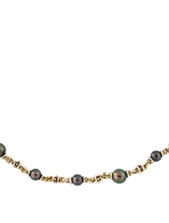 Michael Dawkins Dyed Pearl Collar Necklace