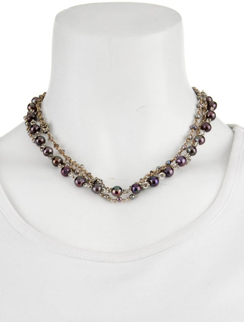 Michael Dawkins Pearl & Smoky Quartz Multistrand Necklace