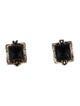 Michael Dawkins Onyx Square Earclips