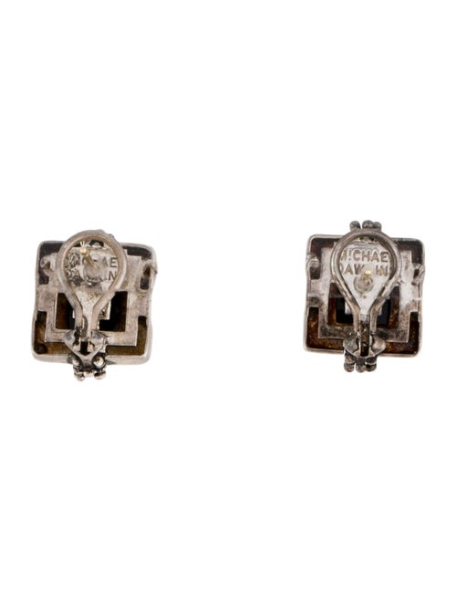 Michael Dawkins Onyx Square Earclips