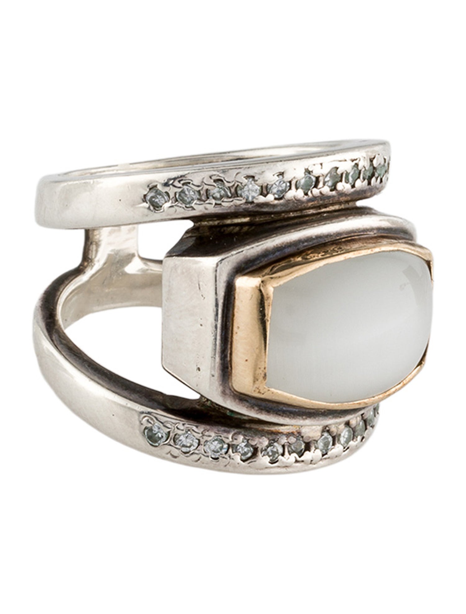 Michael Dawkins Cat's Eye Cocktail Ring