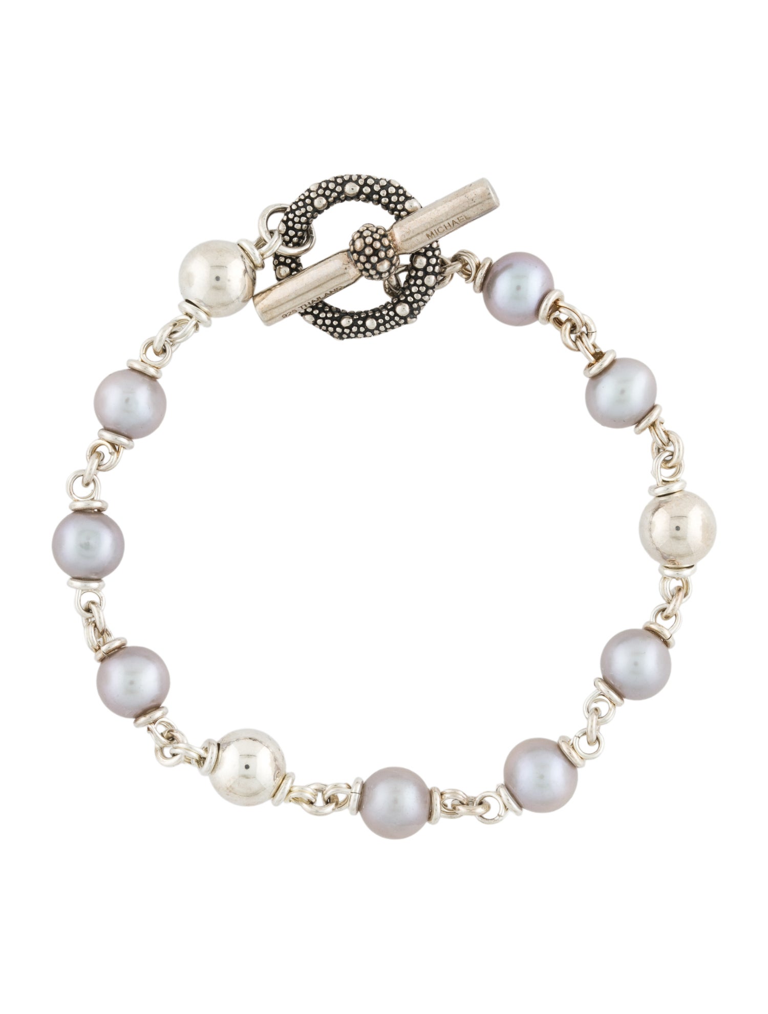 Michael Dawkins Pearl Chain Link Bracelet