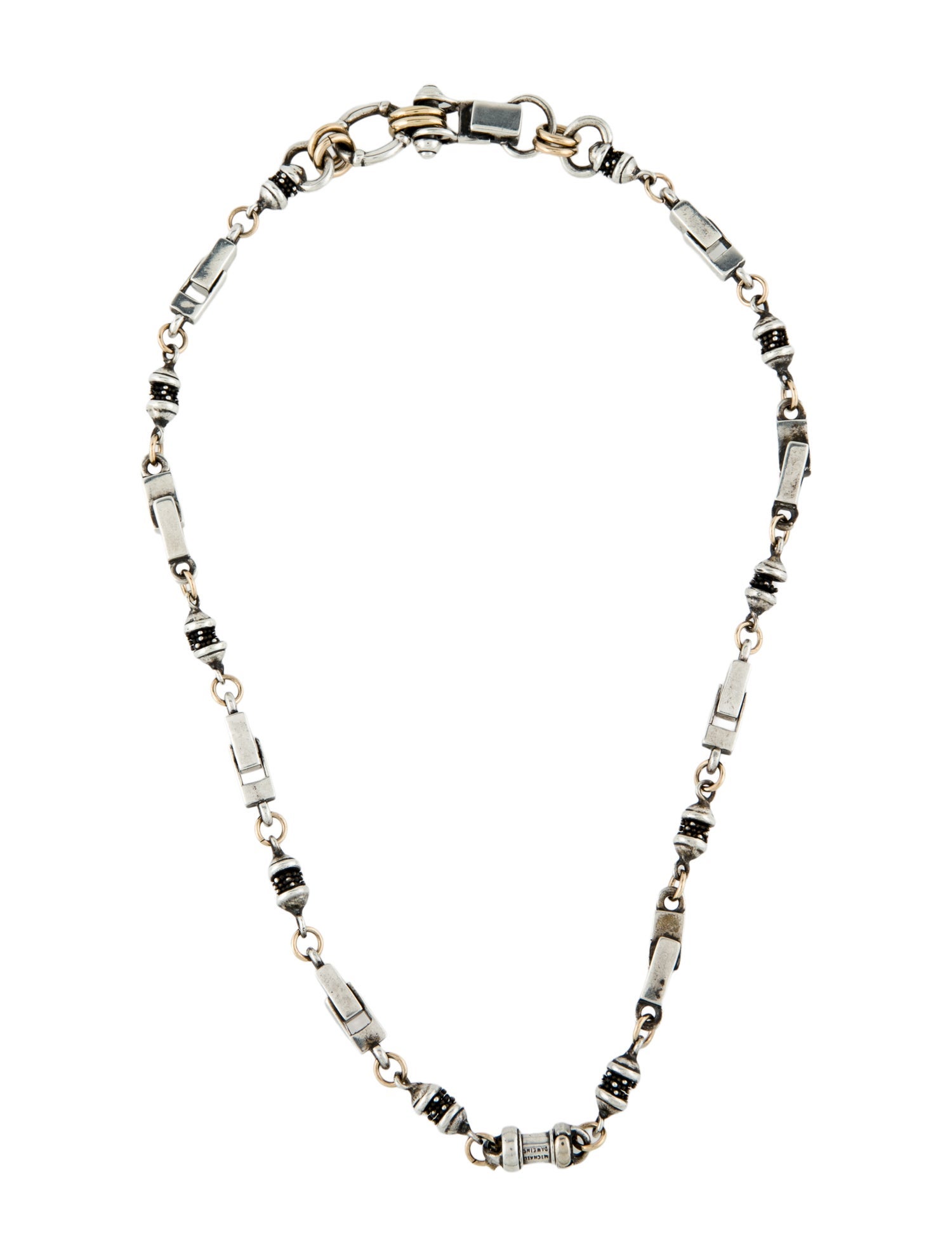 Michael Dawkins Two-Tone Link Station Necklace