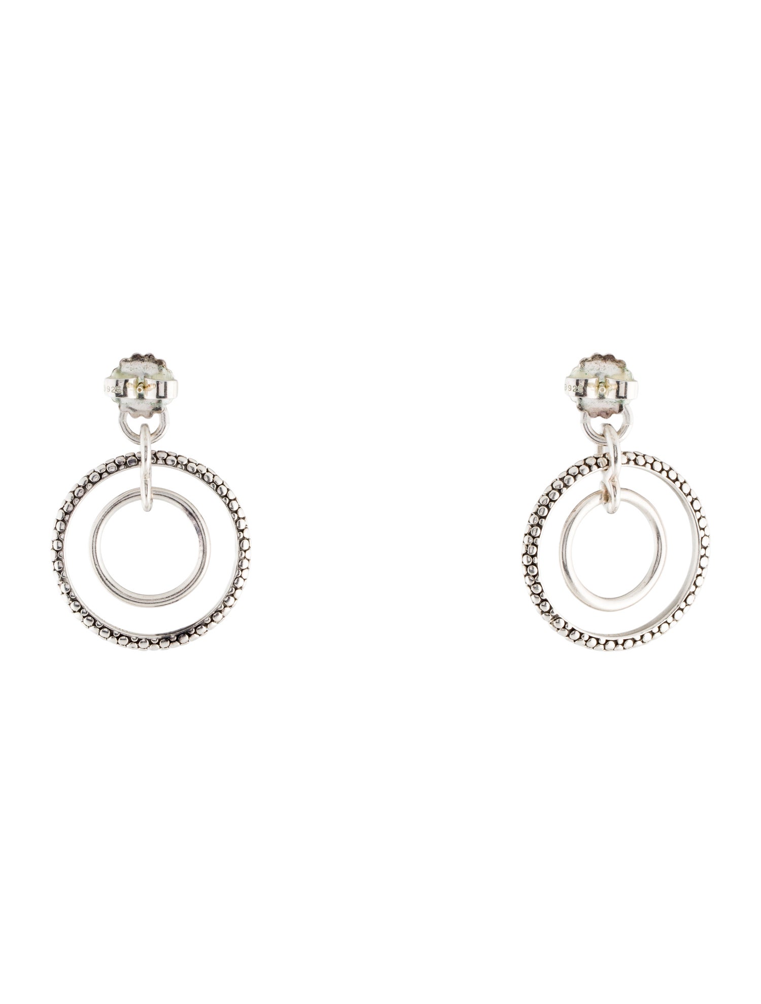Michael Dawkins Textured Double Circle Drop Earrings