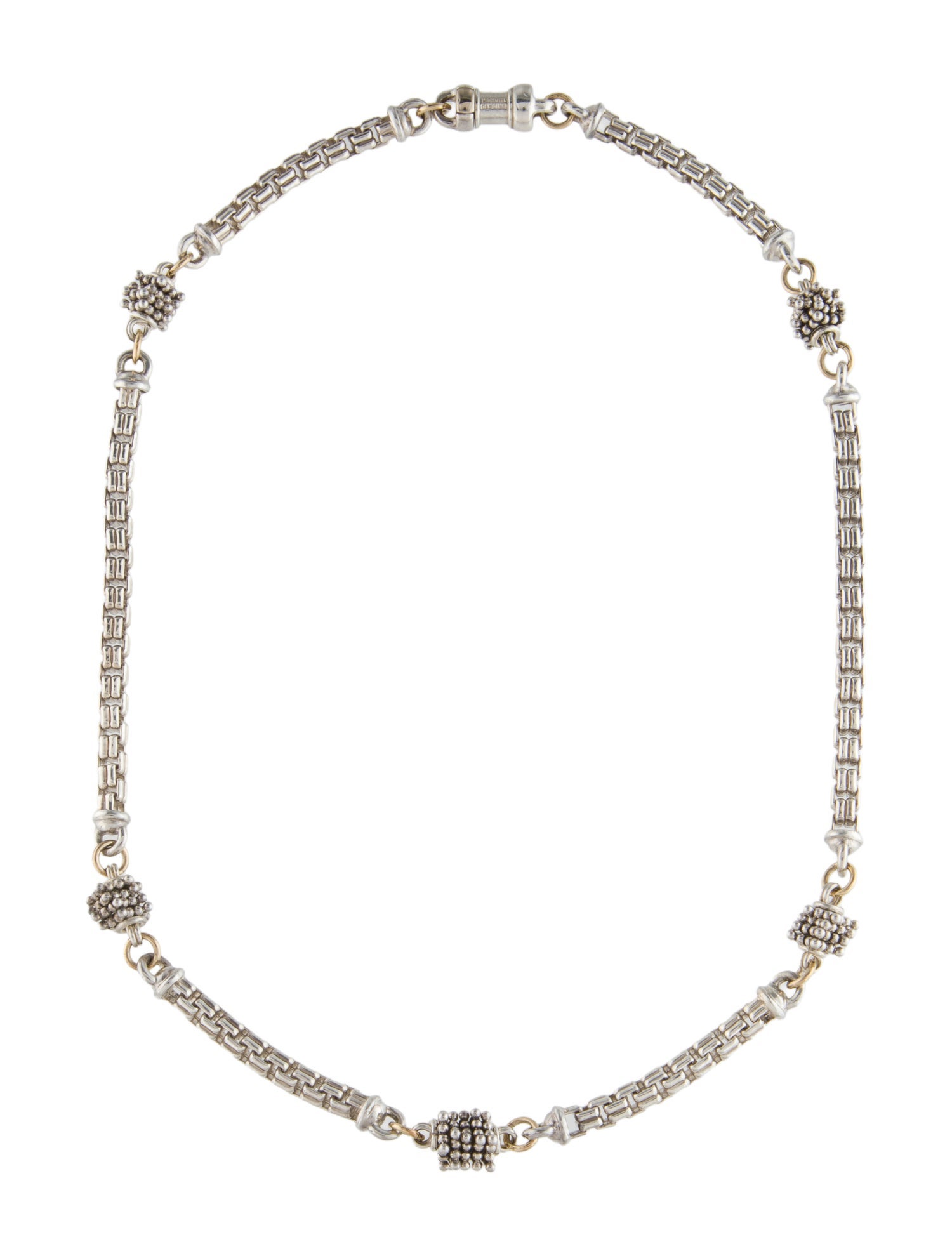 Michael Dawkins Two-Tone Beaded Chain Necklace