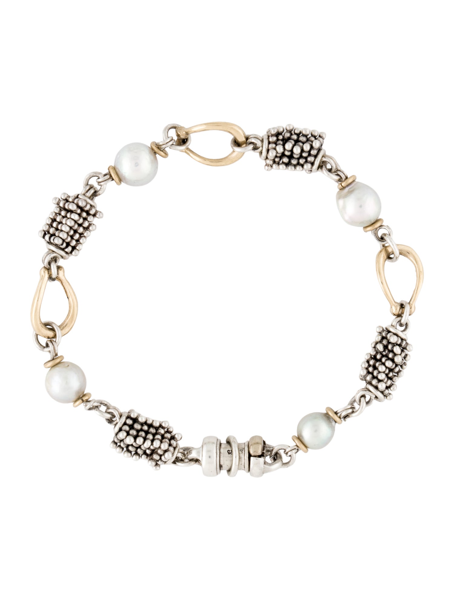 Michael Dawkins Two-Tone Pearl Bracelet