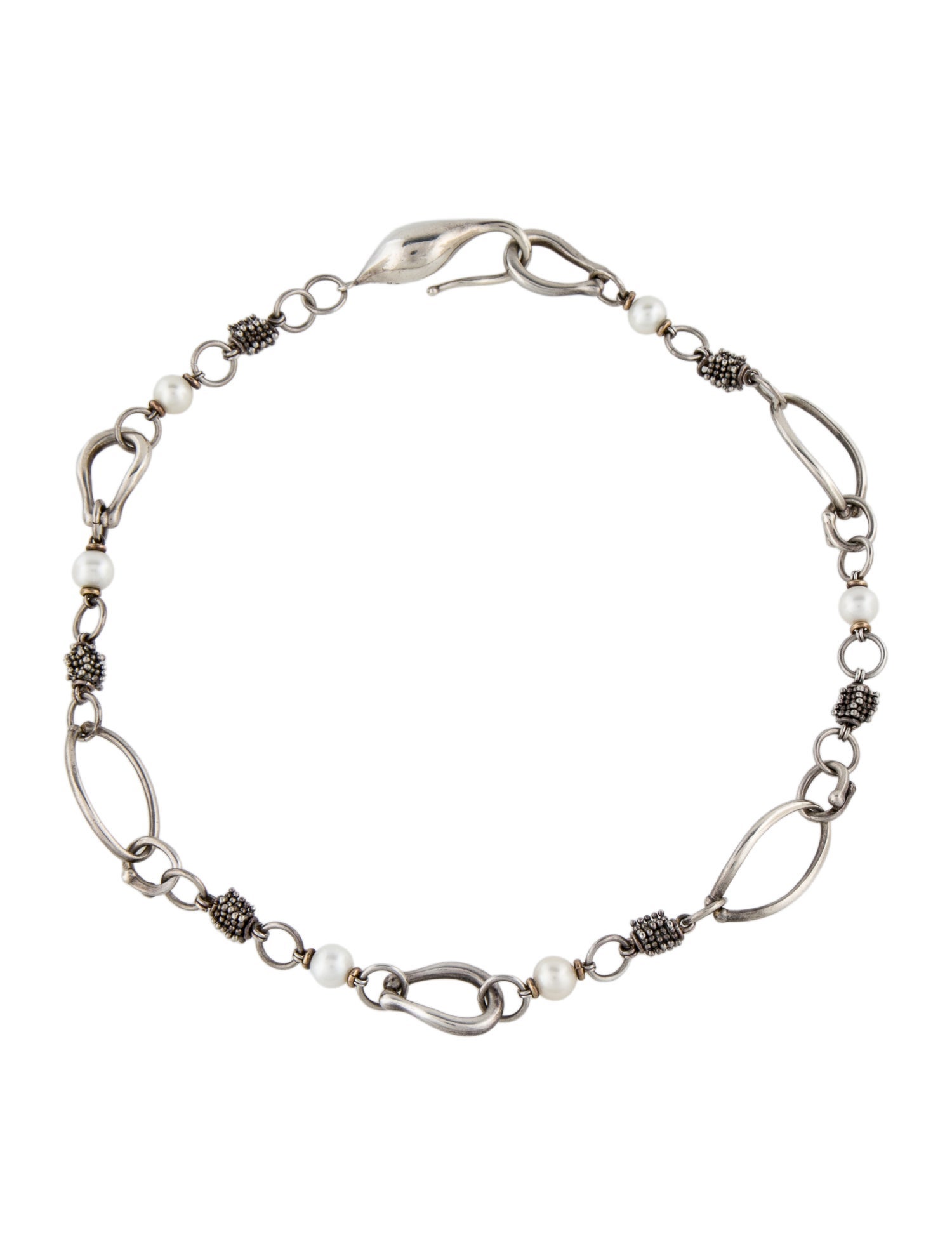 Michael Dawkins Pearl Link Choker Necklace