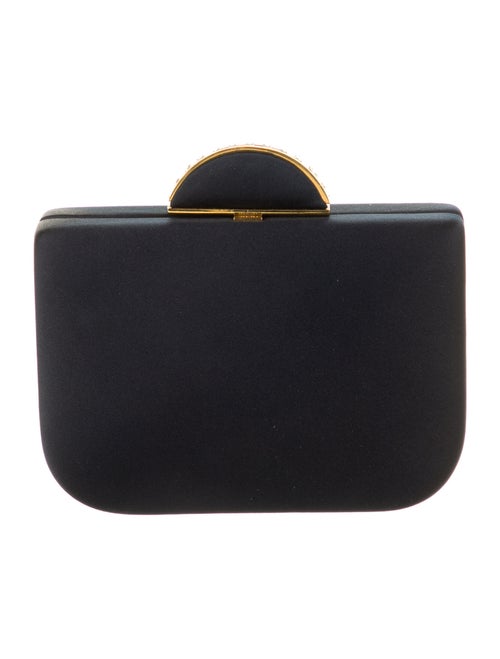 Rodo Satin Box Clutch Blue