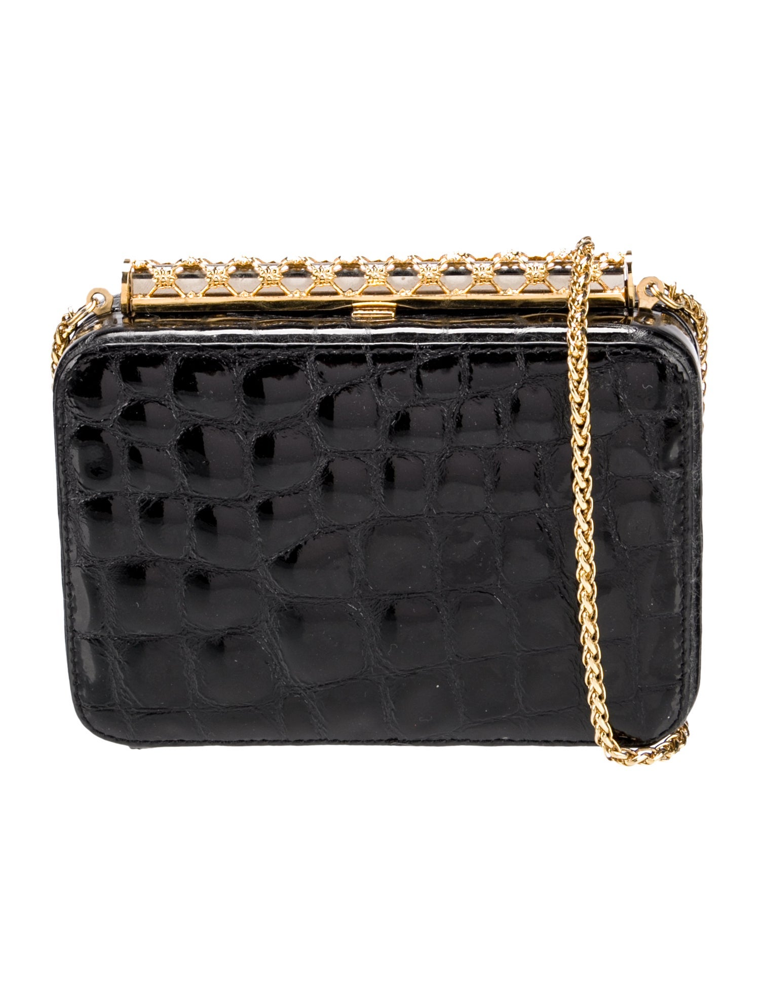 Rodo Embossed Leather Minaudière