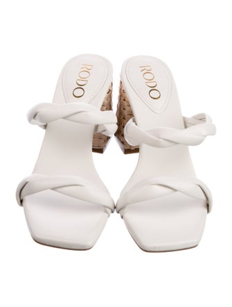 Rodo Leather Braided Accents Slides