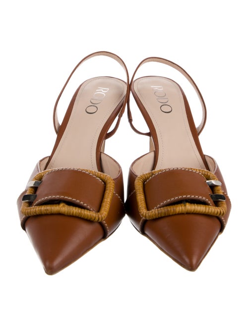 Rodo Leather Slingback Sandals