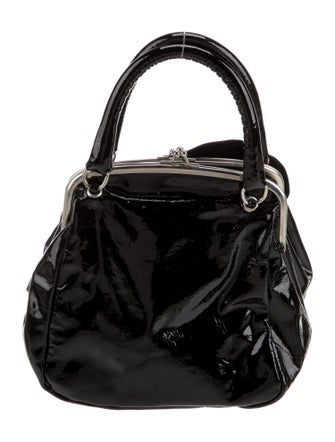 Rodo Patent Leather Top Handle Bag