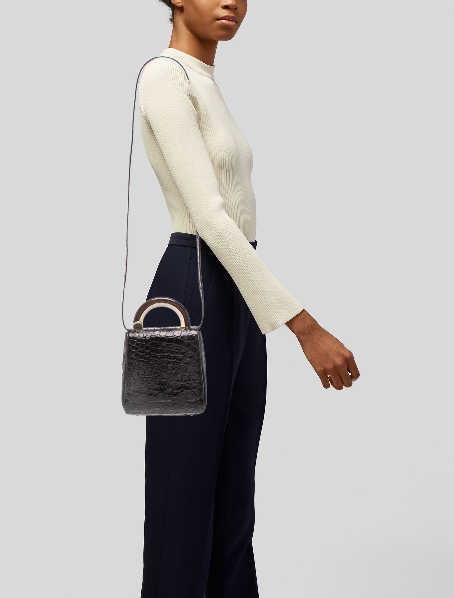 Rodo Leather Top Handle Bag