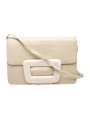 Pre-owned Rodo Leather Clutch In Neutrals