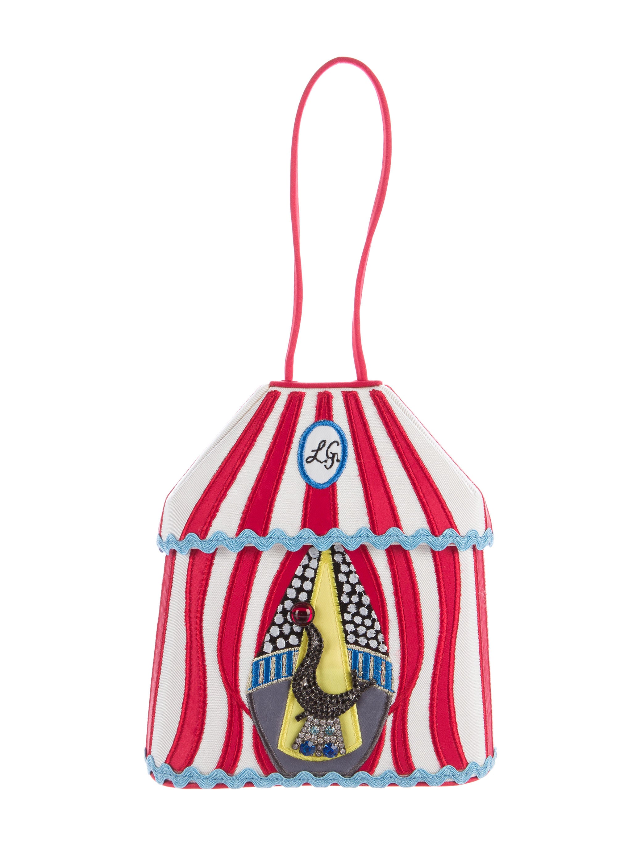 Lulu Guinness The Circus Tent Handle Bag Red Mini Bags, Handbags
