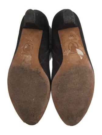 Lulu Guinness Suede Floral Print Boots