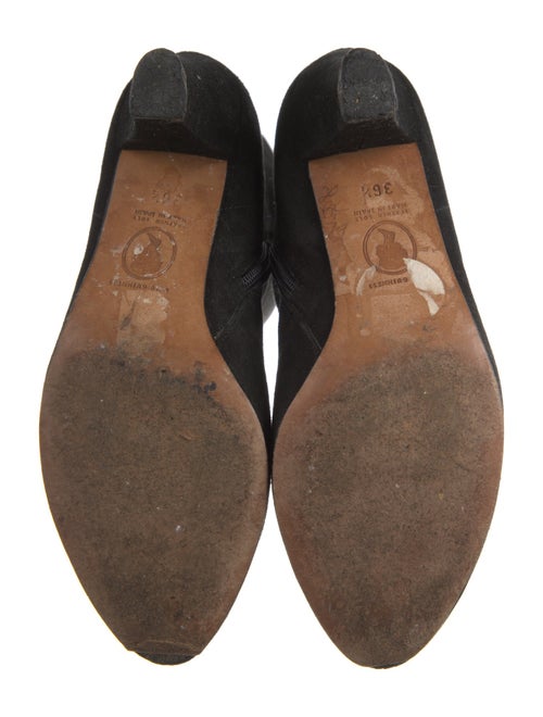 Lulu Guinness Suede Floral Print Boots