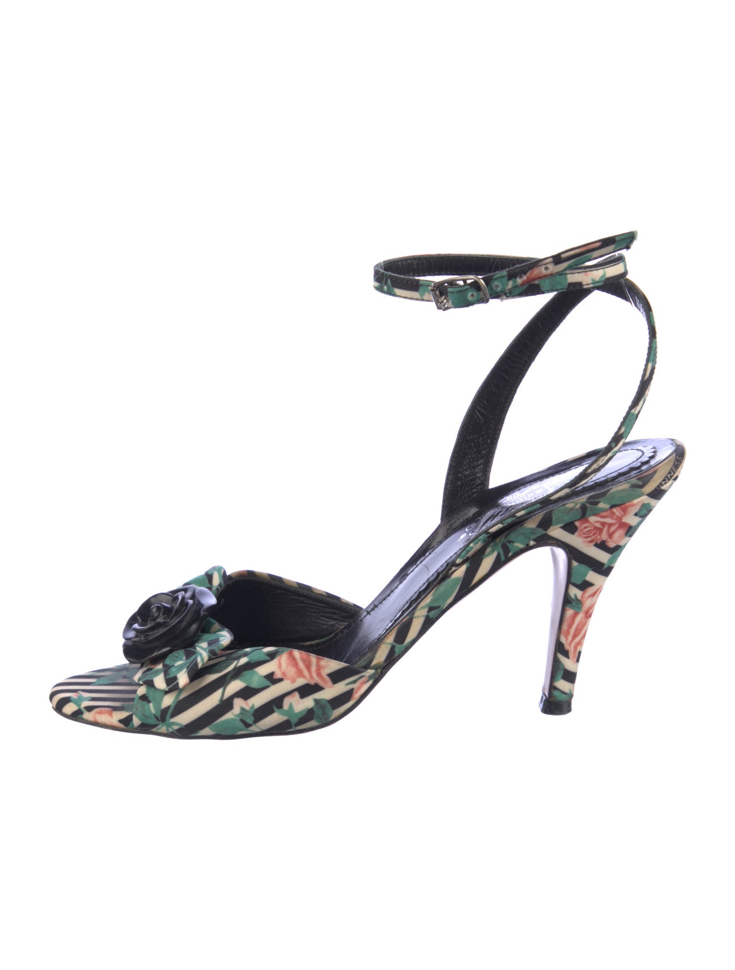 Lulu Guinness Leather Printed Sandals
