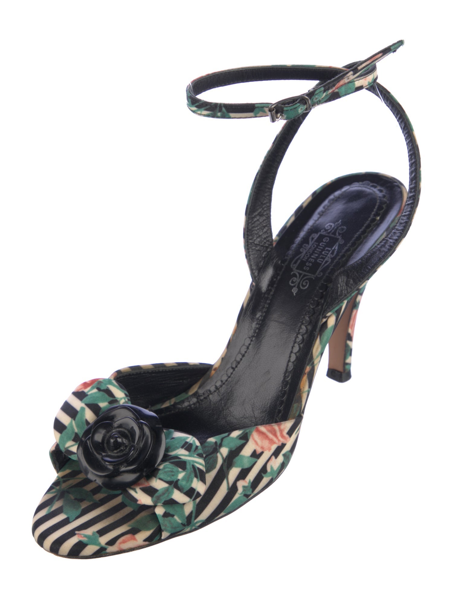 Lulu Guinness Leather Printed Sandals