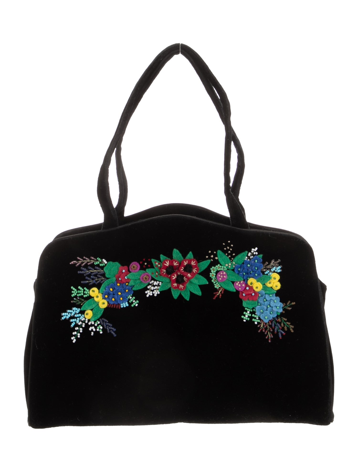 Lulu Guinness Velvet Shoulder Bag