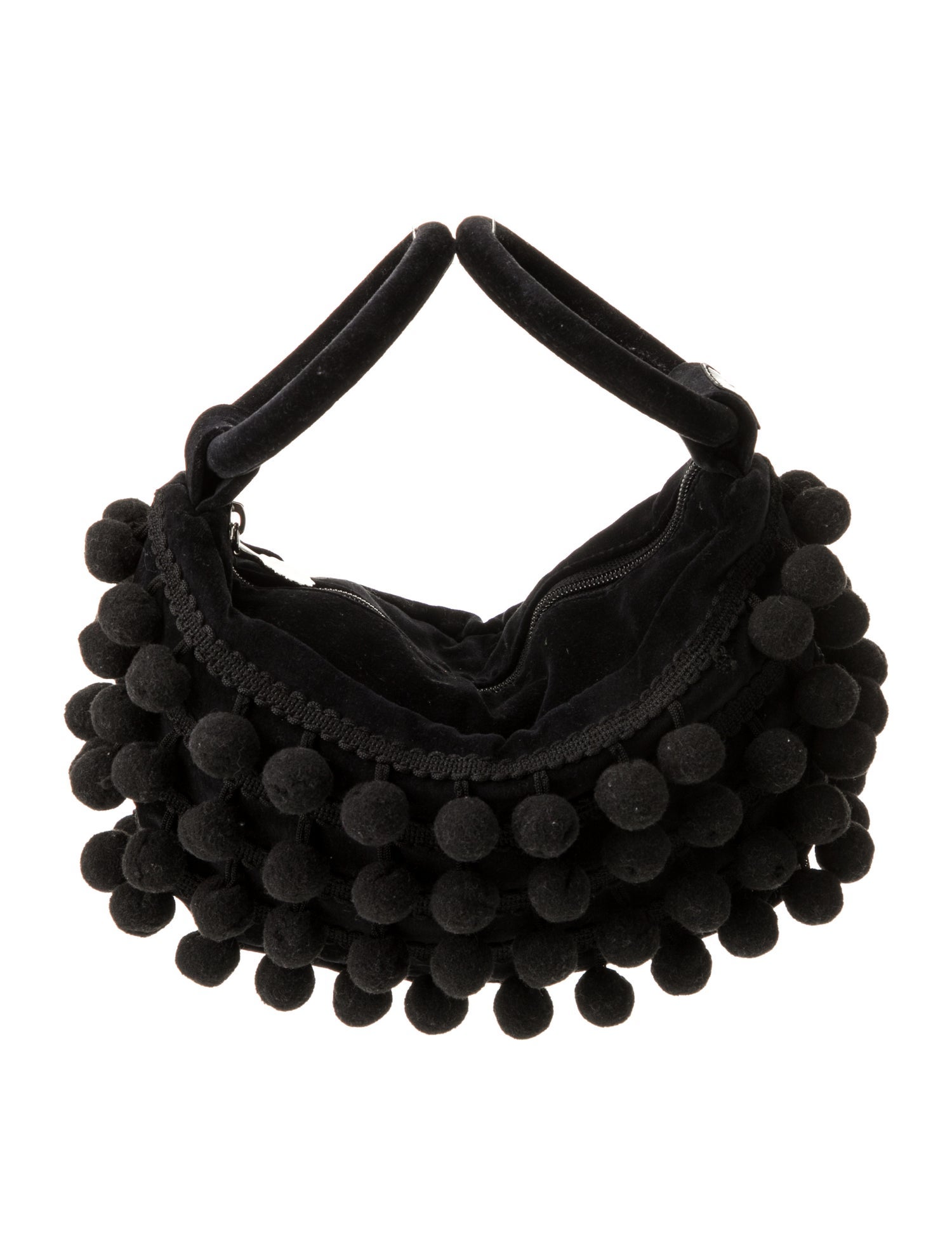 Lulu Guinness Velvet Top Handle Bag