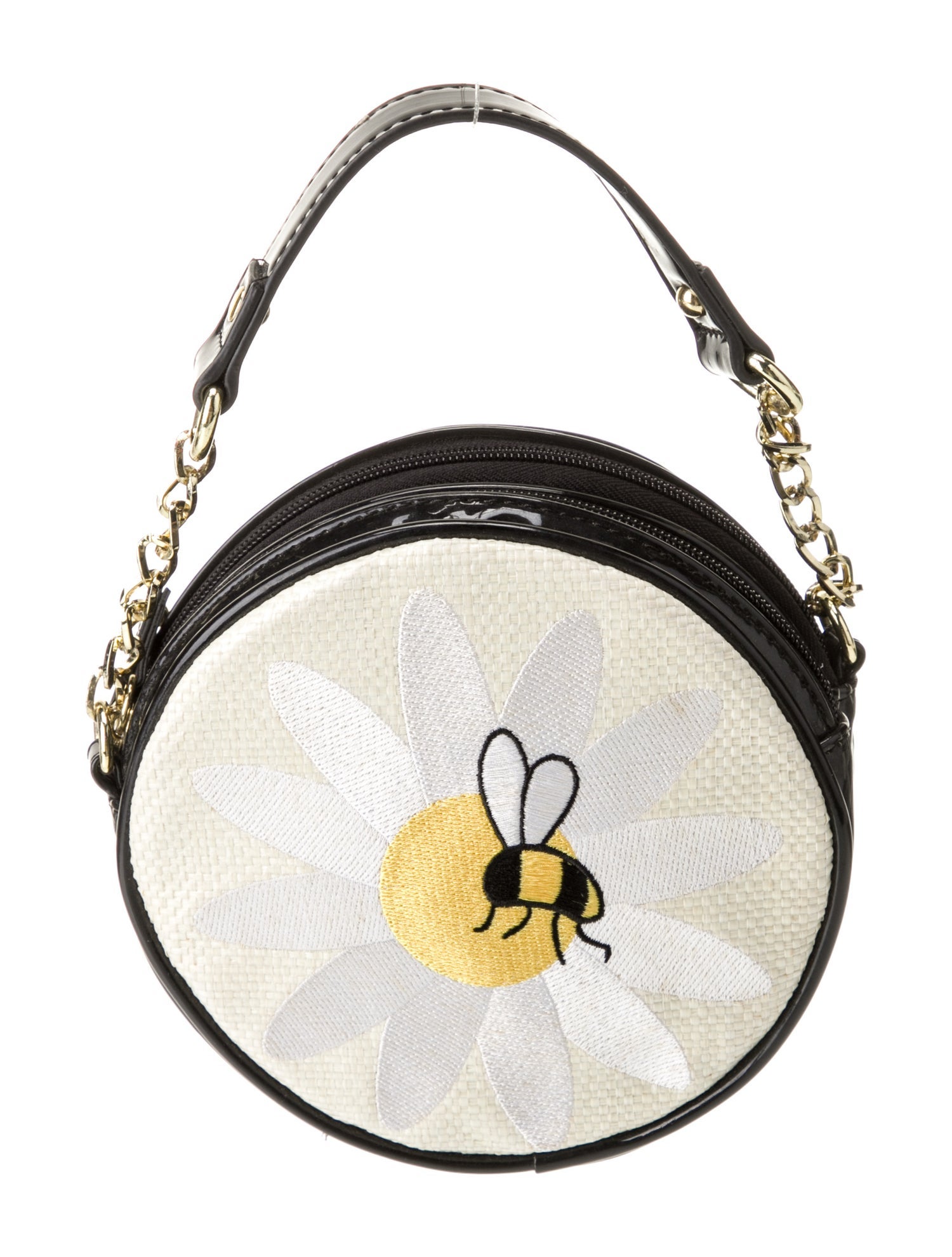 Lulu Guinness Canvas Top Handle Bag
