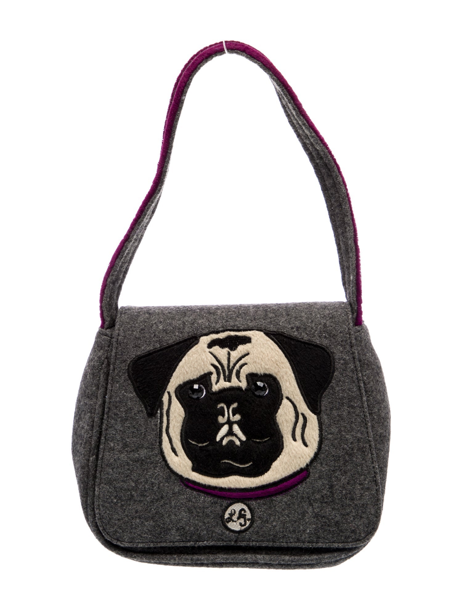 Lulu Guinness Wool Top Handle Bag