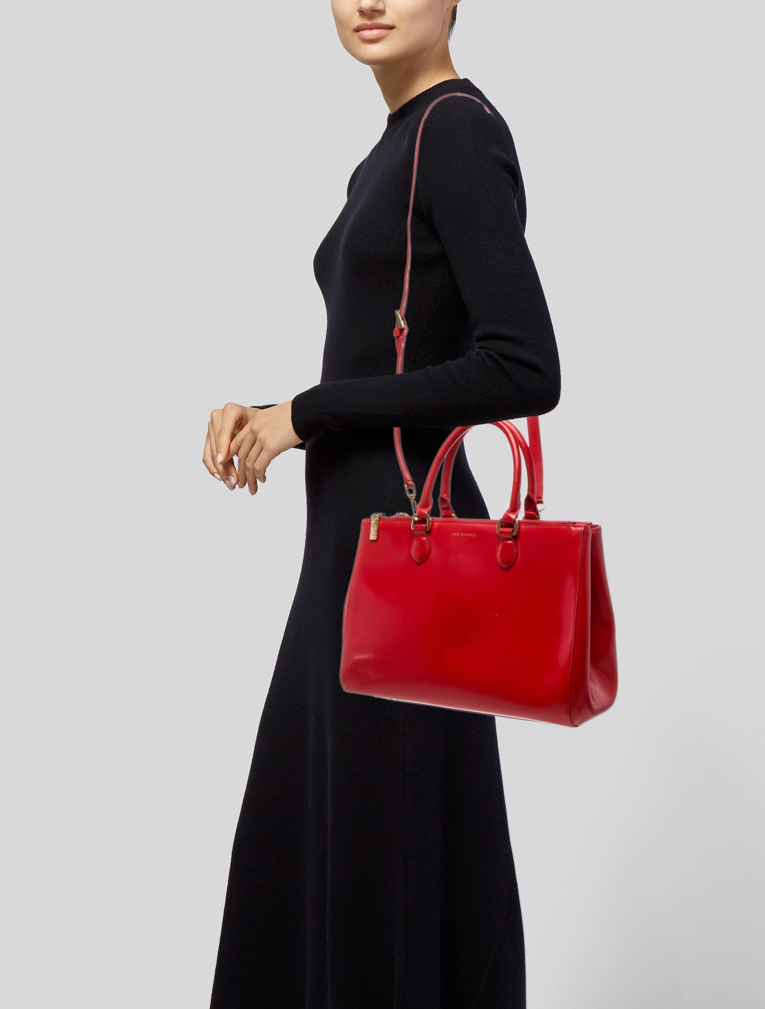 Lulu Guinness Patent Leather Shoulder Bag