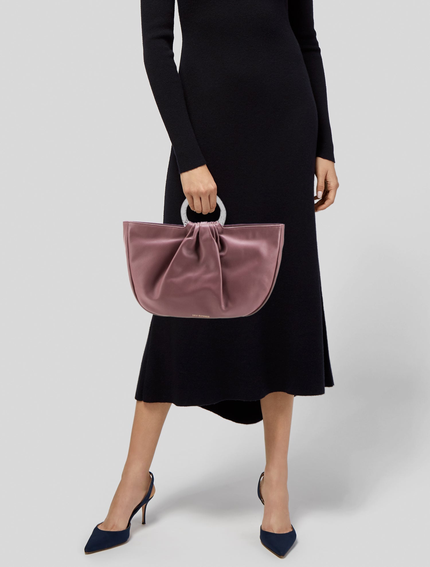 Lulu Guinness Leather Top Handle Bag