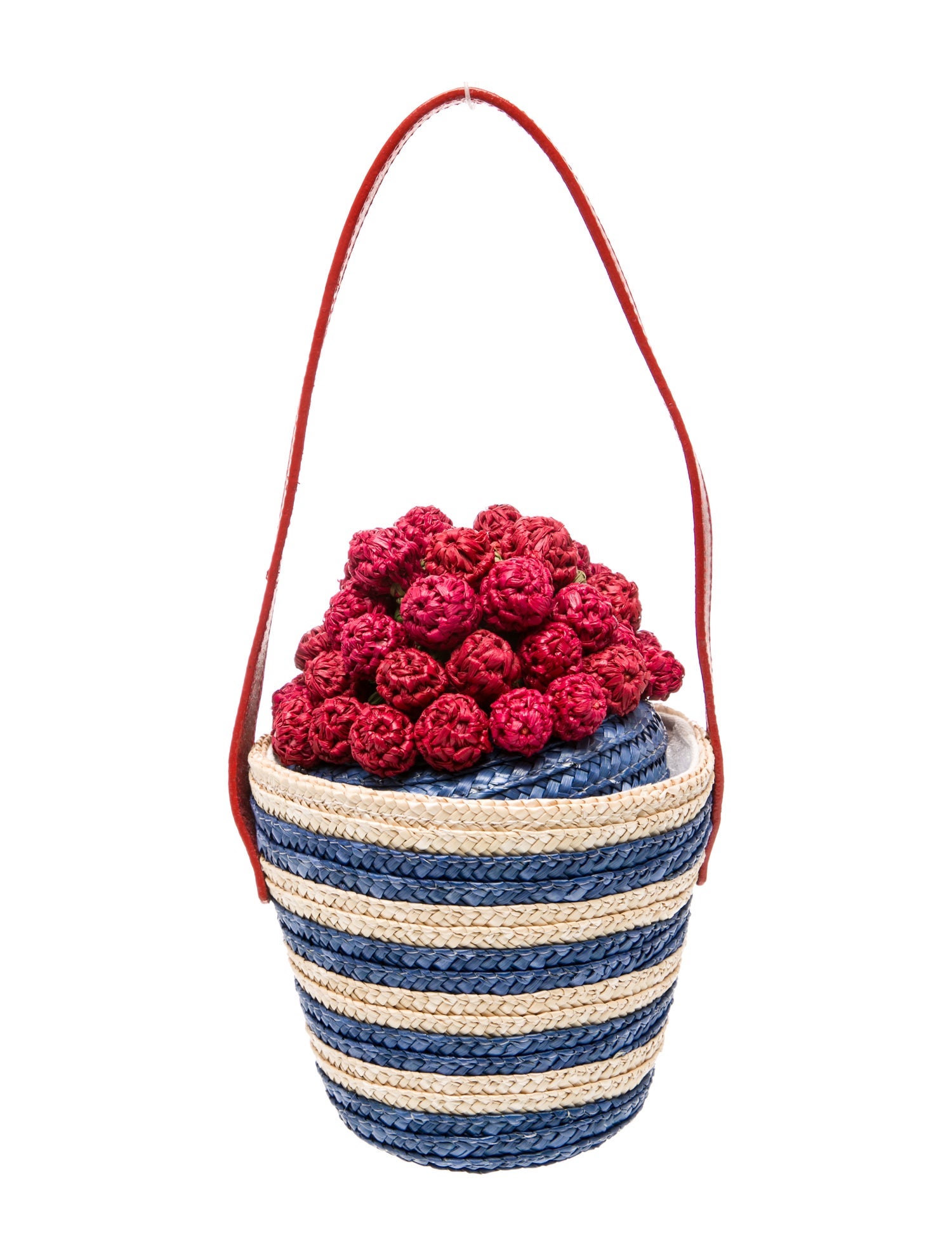 Lulu Guinness Raffia Top Handle Bag