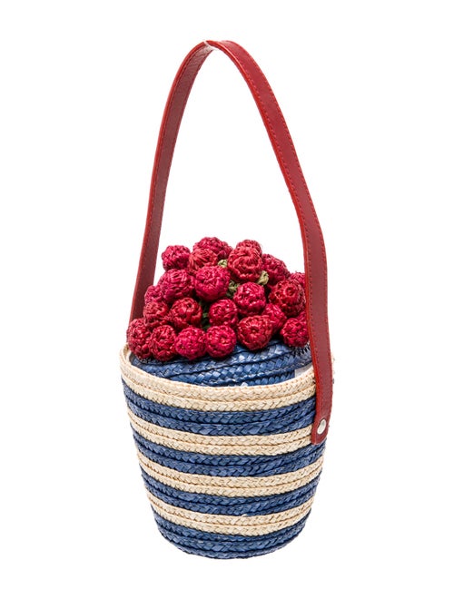Lulu Guinness Raffia Top Handle Bag