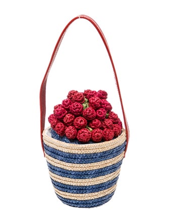Lulu Guinness Raffia Top Handle Bag