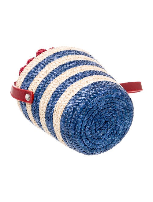 Lulu Guinness Raffia Top Handle Bag