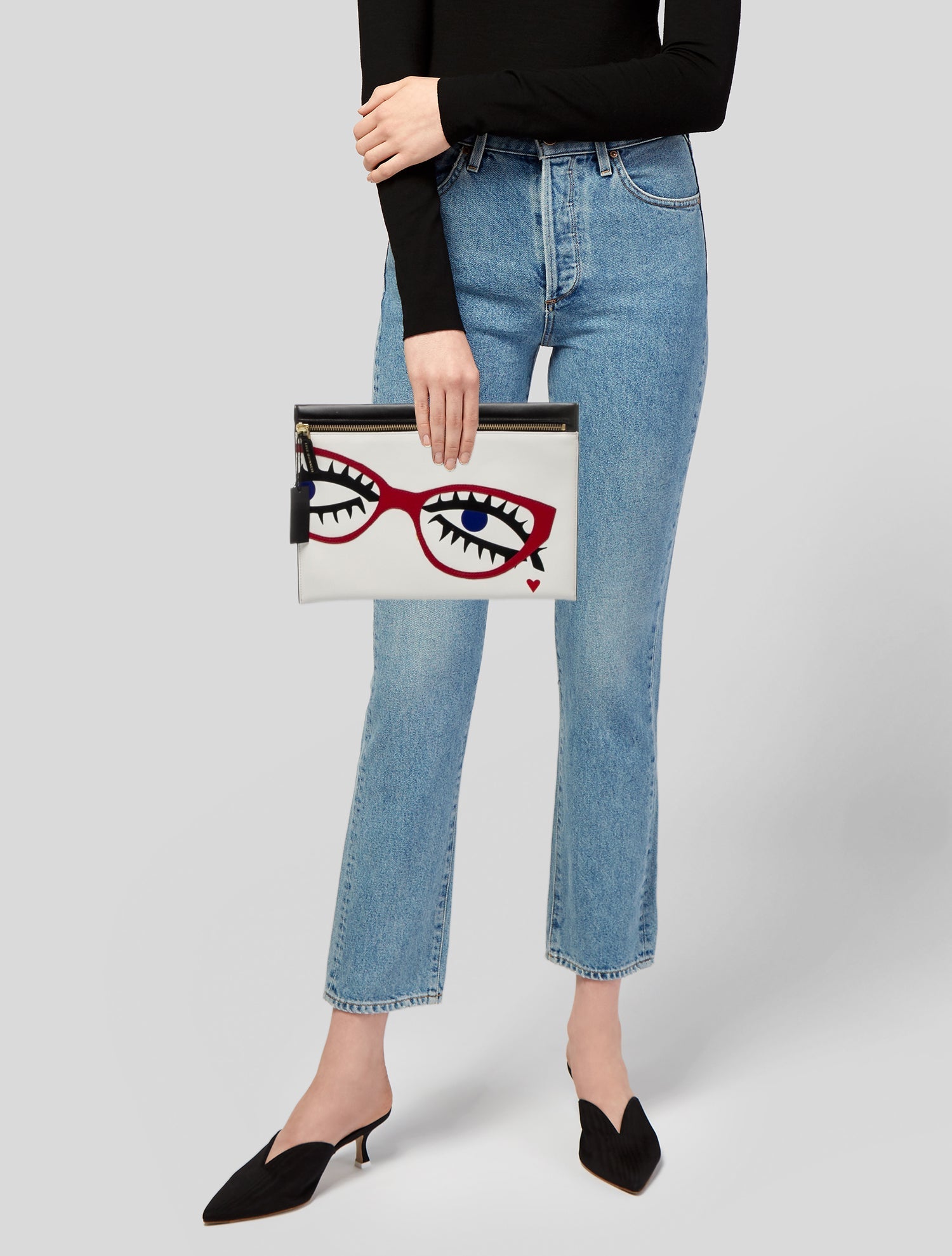 Lulu Guinness Leather Clutch w/ Tags