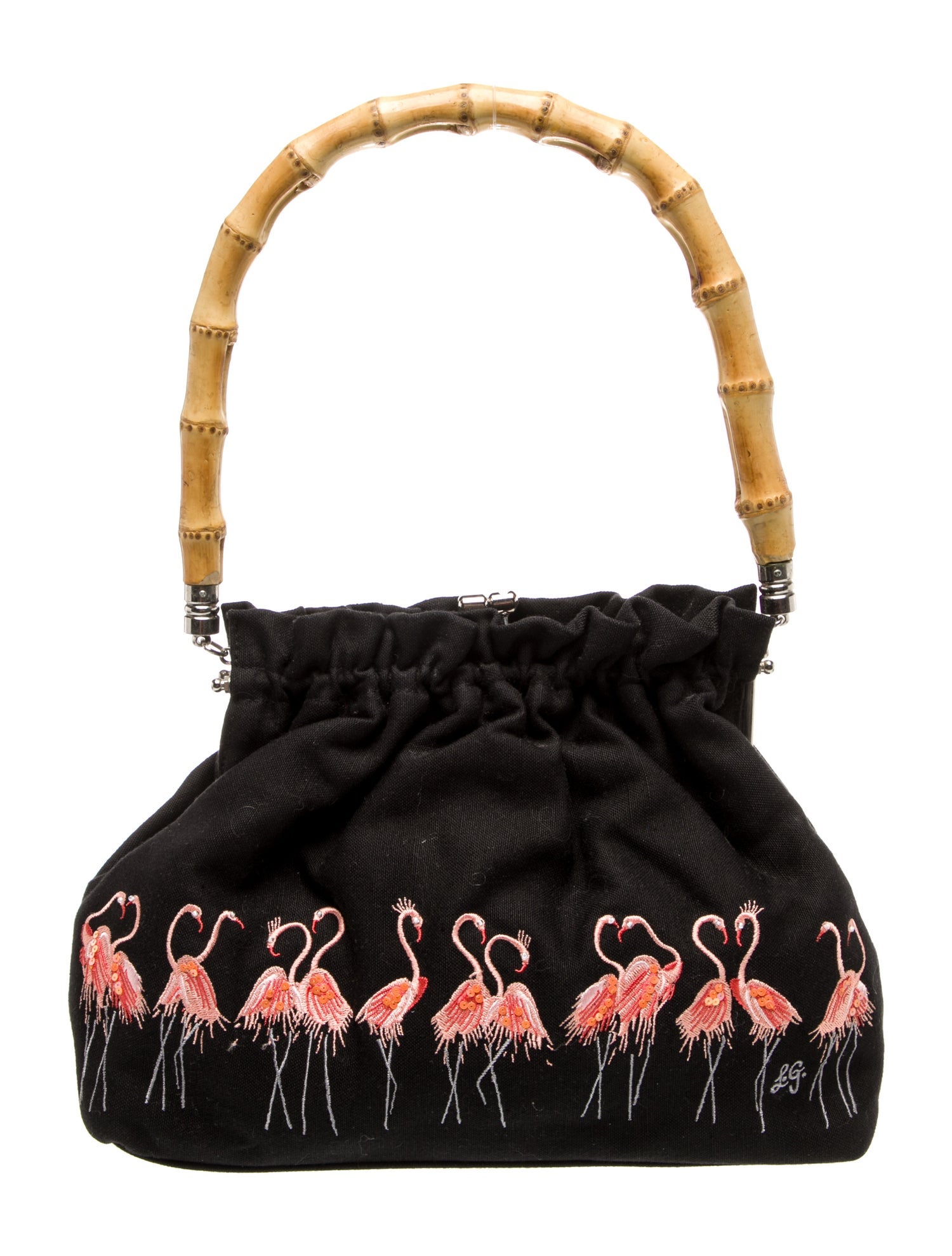 Lulu Guinness Canvas Shoulder Bag