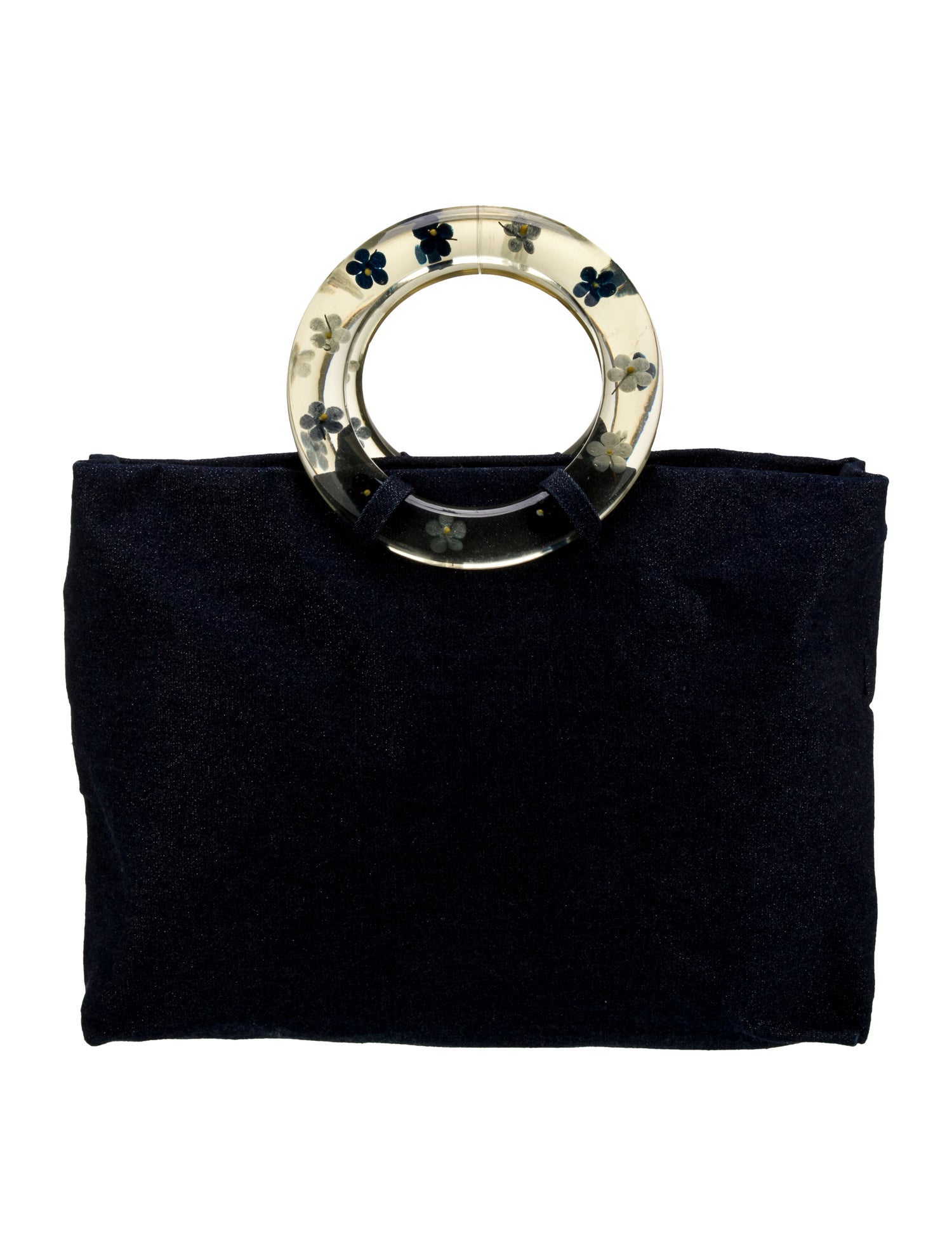 Lulu Guinness Denim Top Handle Bag