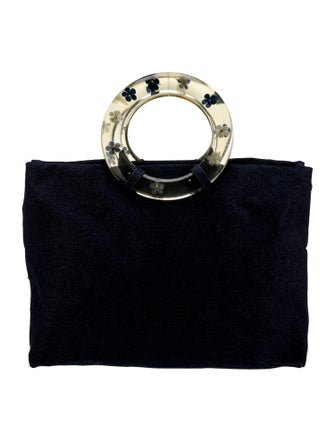 Lulu Guinness Denim Top Handle Bag