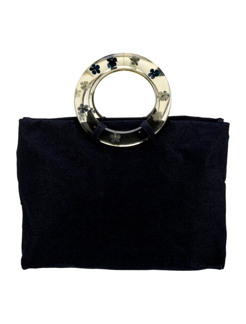 Lulu Guinness Denim Top Handle Bag