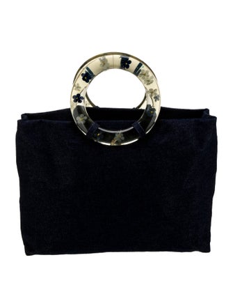 Lulu Guinness Denim Top Handle Bag