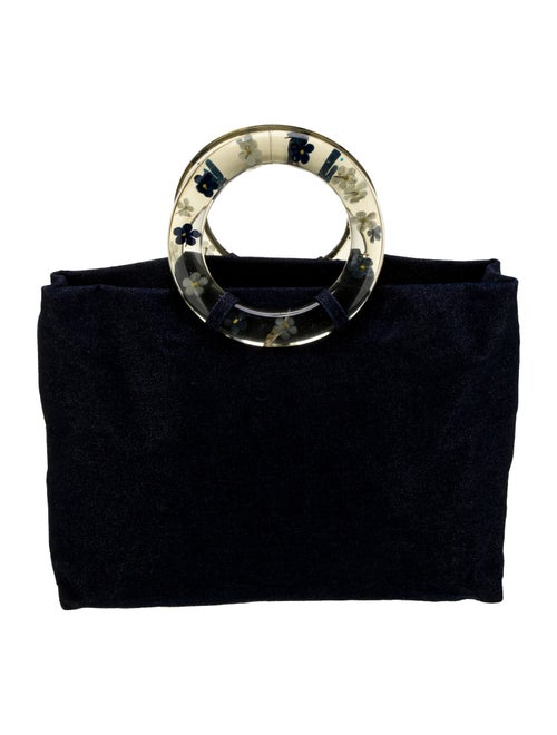 Lulu Guinness Denim Top Handle Bag