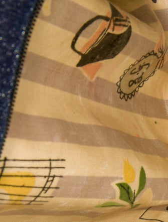 Lulu Guinness Denim Top Handle Bag