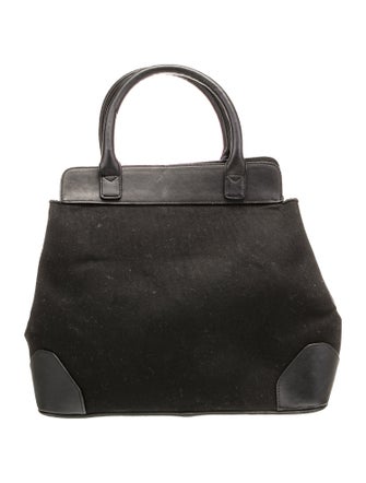 Lulu Guinness Canvas Top Handle Bag