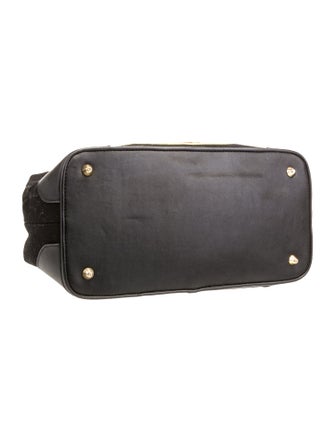 Lulu Guinness Canvas Top Handle Bag