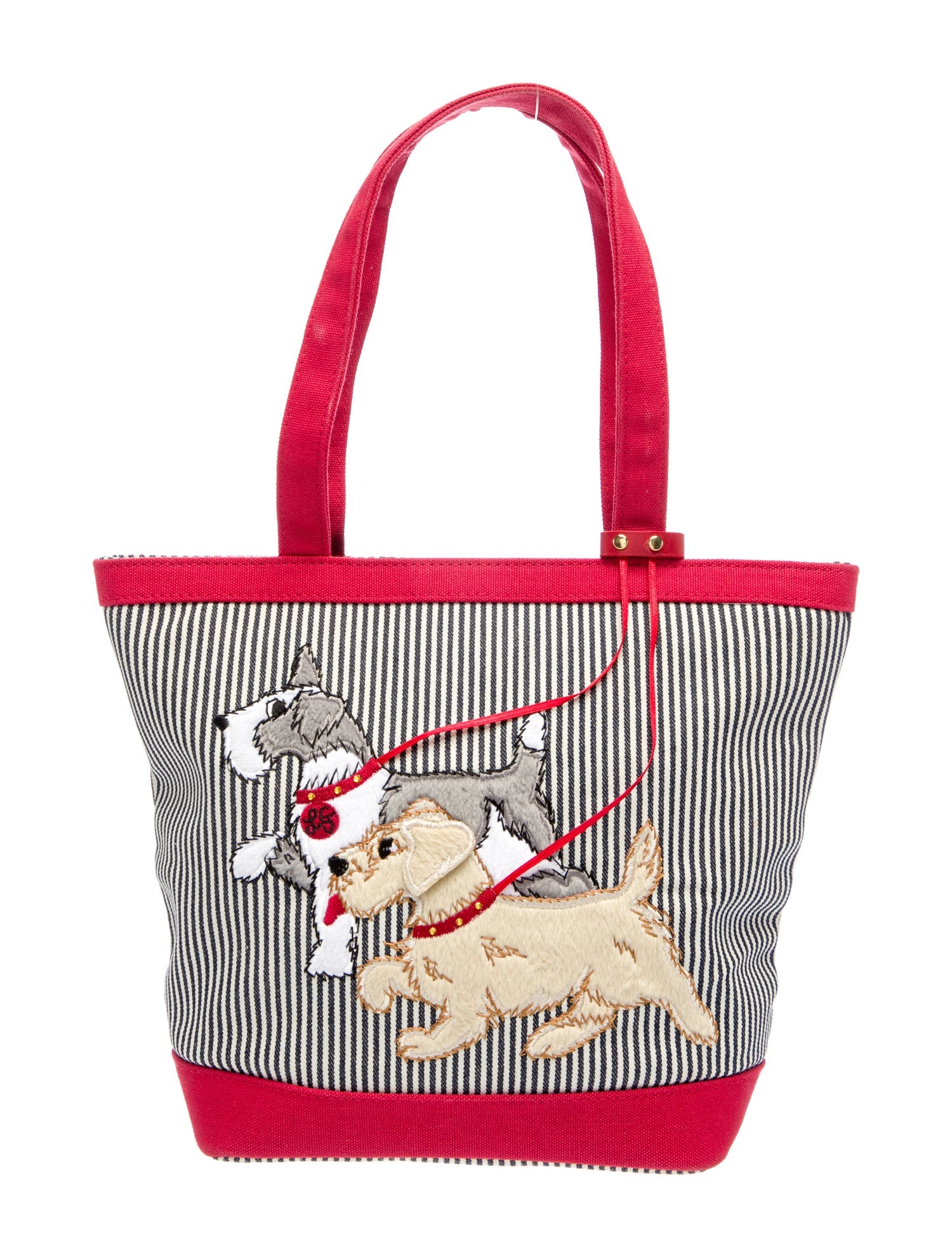 Lulu Guinness Canvas Top Handle Bag