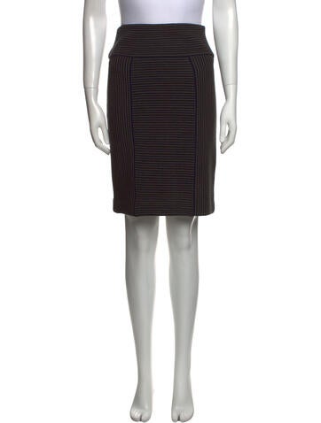 Graeme Black Skirts Striped Knee-Length Skirt Us2, It38 | XS