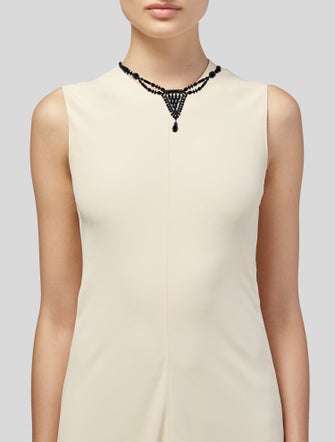 Ben-Amun Crystal & Resin Bead Strand Pendant Collar Necklace